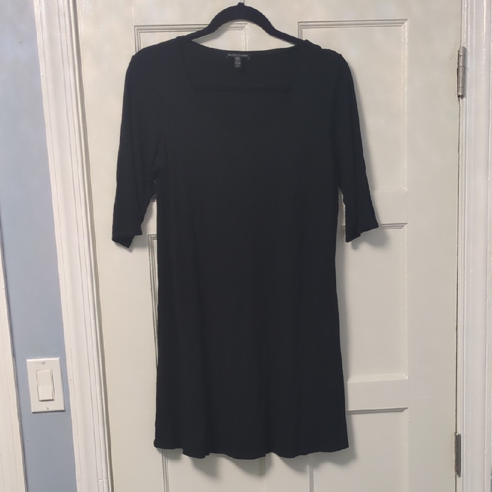 Eileen Fisher Classic Black Tunic Top